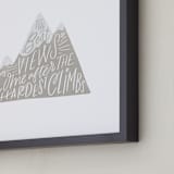 "Mountain Climb" - Art Print in Grey by Alethea and Ruth - Frame Close-up