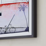 "Cruise" - Art Print in beachy pink by Calais A Le Coq - Frame Close-up