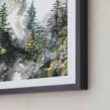 "Forest Mist" - Art Print in White by Anne Kostecki - Frame Close-up