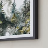 "Forest Mist" - Art Print in White by Anne Kostecki - Frame Close-up