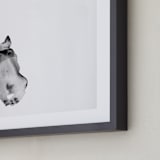 "Waiting Ted " - Art Print in Dim Grey by jinseikou - Frame Close-up