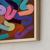 "Maze I" - Art Print in Burnt Umber by melanie mikecz - Frame Close-up