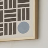 "Ki Ni Maru" - Art Print in Espresso by Yohaku Oshima - Frame Close-up