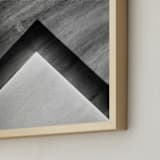 "Shadow Geometry #2" - Art Print in Shades Grey by Van Tsao - Frame Close-up