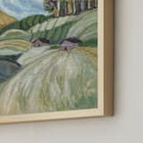 "The Burren" - Art Print in Irish Greens by Mary Gaspar - Frame Close-up
