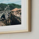 "Bixby Bridge Road Block" - Art Print in Hilltop Green by Danielle Kroll - Frame Close-up