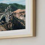 "Bixby Bridge Road Block" - Art Print in Hilltop Green by Danielle Kroll - Frame Close-up