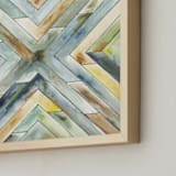 "Angular Organic" - Art Print in Mist by Jennifer Morehead - Frame Close-up