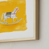 "Saffron Rockabye Baby " - Art Print in bright yellow by Zoe Pappenheimer - Frame Close-up