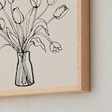 "tulips drawing" - Art Print in Cotton by Cass Loh - Frame Close-up