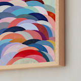 "Discus" - Art Print in Periwinkle by melanie mikecz - Frame Close-up