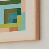 "Pixel Plush II" - Art Print in Moss Green by Creo Study - Frame Close-up