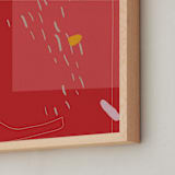 "Double cheese" - Art Print in Josef Albers Orange by Alain Castoriano - Frame Close-up