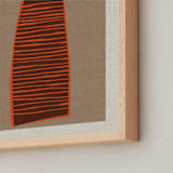 "Let's Go on a Trip II" - Art Print in Hearth Brown by Alain Castoriano - Frame Close-up