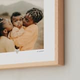 "With a Heart: Square Framed Photo" - Framed Photo in Taupe by Laura Hamm - Frame Close-up