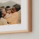 "With a Heart: Square Framed Photo" - Framed Photo in Taupe by Laura Hamm - Frame Close-up