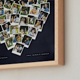 "Painted Hues Heart Snapshot Mix® Cool" - Framed Photo in Midnight Blue by Minted - Frame Close-up