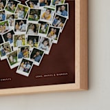 "Painted Hues Heart Snapshot Mix® Warm" - Framed Photo in Rustique by Minted - Frame Close-up