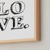 "L-O-V-E" - Art Print in Black by Daniela - Frame Close-up