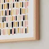 "In A Row" - Art Print in Warm Blush by Annie Clark - Frame Close-up