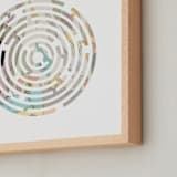 "Graphic Puzzle 2" - Art Print in White by Pat Jennings - Frame Close-up