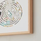 "Graphic Puzzle 2" - Art Print in White by Pat Jennings - Frame Close-up