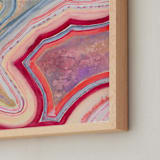 "Red Stripe Agate" - Art Print in Ruby by Laura Rodil - Frame Close-up