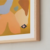 "Six" - Art Print in mustard by FERNANDA MARTINEZ - Frame Close-up