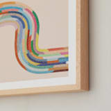 "Rainbow River" - Art Print in Lollipop by Emily Kariniemi - Frame Close-up