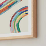 "Rainbow Rollercoaster" - Art Print in Vintage by Emily Kariniemi - Frame Close-up