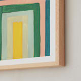 "Rainbow Twist 2" - Art Print in Turquoise by Lindsay Megahed - Frame Close-up