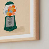 "Vintage Gumball Machine - Things We Kept" - Art Print in Emerald Green by Erum Khalili Art - Frame Close-up