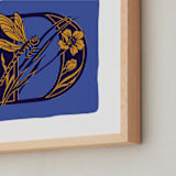 "Animal Alphabet 4" - Art Print in Royal by Lia Geeter - Frame Close-up