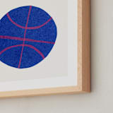 "Electric Sports 3" - Art Print in Cobalt by Carrie Moradi - Frame Close-up