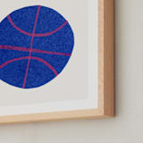 "Electric Sports 3" - Art Print in Cobalt by Carrie Moradi - Frame Close-up