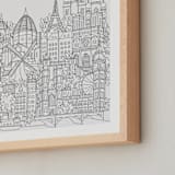 "Study Abroad" - Art Print in White by Krissy Bengtson - Frame Close-up