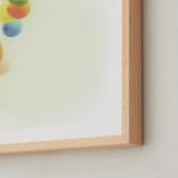 "Sweet Chaos" - Art Print in Pale Sunshine Yellow by Michelee Scott - Frame Close-up