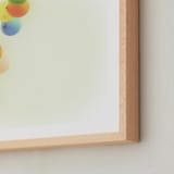 "Sweet Chaos" - Art Print in Pale Sunshine Yellow by Michelee Scott - Frame Close-up