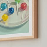"Lollipops" - Art Print in Cobalt Blue by Jenny Westenhofer - Frame Close-up