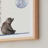 "Once upon a blue moon" - Art Print in white by Maja Cunningham - Frame Close-up