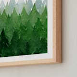 "Forest" - Art Print in Forest Green by Priscilla Lee - Frame Close-up