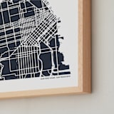"Filled Map: Custom Print" - Custom Print in Midnight Blue by Minted - Frame Close-up