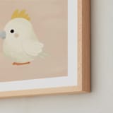 "Tropical Birds Cockatoo" - Art Print in Peach by Diana Pinnell - Frame Close-up