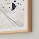 "Moon and Starlight" - Art Print in Star Dust by Laura Mitchell - Frame Close-up