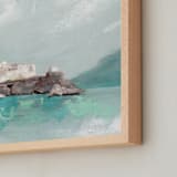 "Amalfi Dreams II" - Art Print in Aqua by Holly Whitcomb - Frame Close-up