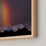 "Where the Rainbow Ends" - Art Print in Sunset Magenta by Rasa Puzinaite - Frame Close-up