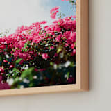"Pink Floral Skies" - Art Print in Hot Pink by Karly Rose Sahr - Frame Close-up