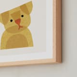 "Paper Pets 2" - Art Print in Golden by Carrie Moradi - Frame Close-up