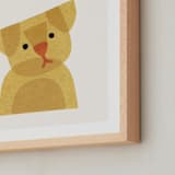 "Paper Pets 2" - Art Print in Golden by Carrie Moradi - Frame Close-up