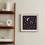 "Good Night Moon and Stars" - Art Print in Dark by Patrice Horvath - In a Room